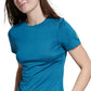 Camiseta básica feminina Bass Outdoor Cross Performance, azul, tamanho X-S