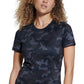 Camiseta básica feminina Bass Outdoor Camo Cross Performance, preta, tamanho médio