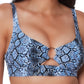 Biquíni Bar III Feminino Slitherin com Anel Frontal e Top de Maiô Azul