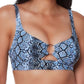 Biquíni Bar III Feminino Slitherin com Anel Frontal e Top de Maiô Azul