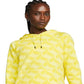Moletom com capuz Nike Sportswear Essentials feminino estampado, amarelo, tamanho pequeno