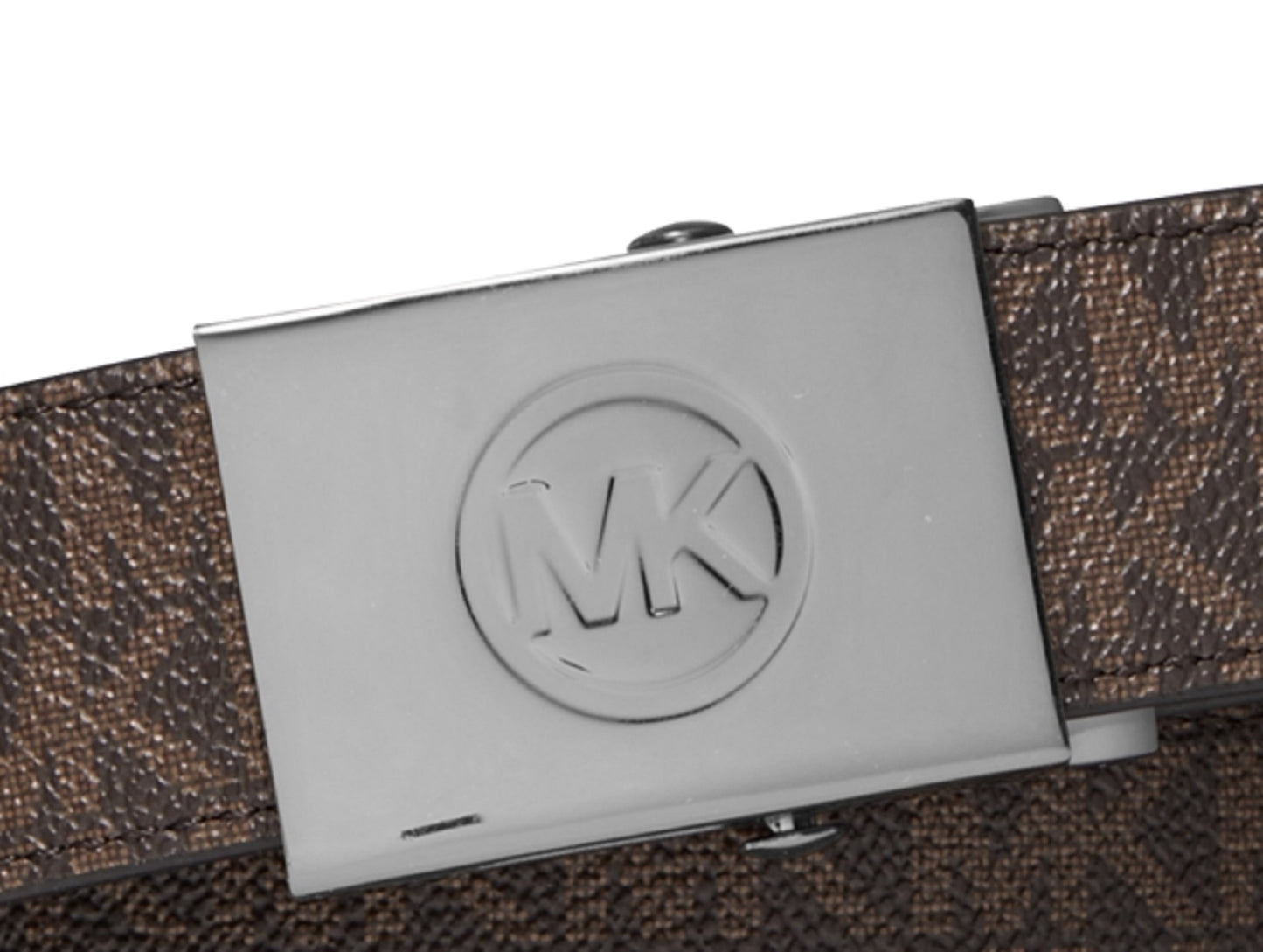 Cinto reversível com logotipo Michael Kors masculino, marrom, tamanho regular