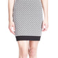 Vestido curto feminino com estampa de logotipo Michael Kors, branco, tamanho médio
