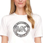 Camiseta feminina Michael Kors com estampa de logotipo e pingente, branca, tamanho médio