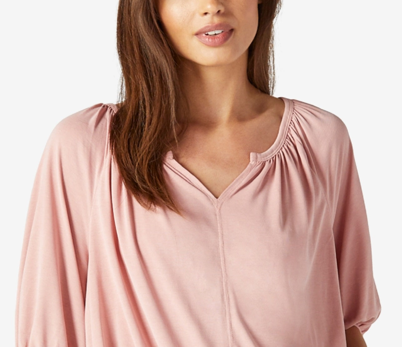 Lucky Brand Sandwash Peasant Top Feminino Rosa Tamanho X-G