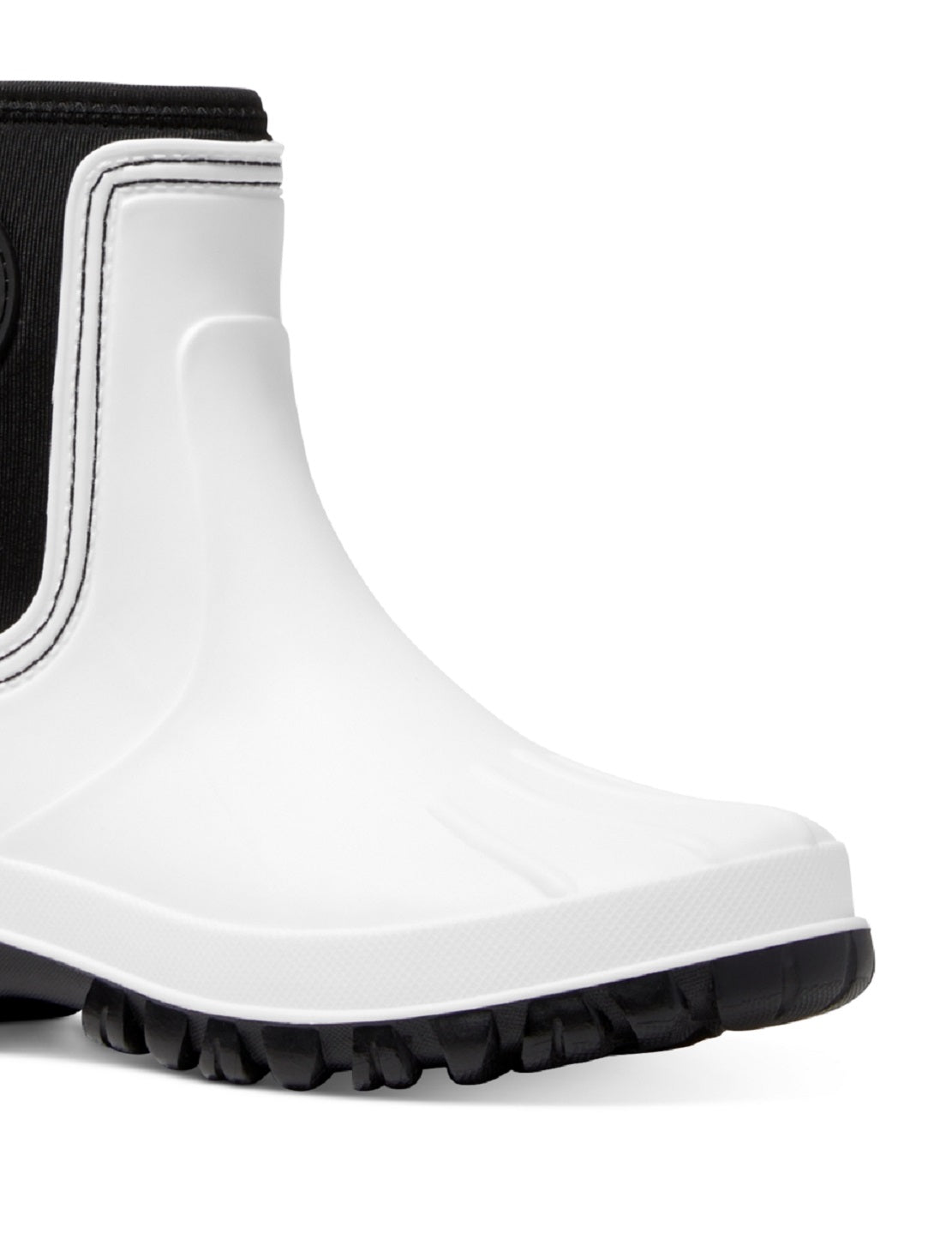 Botas de chuva femininas Michael Kors Tucker Pull On, brancas, tamanho 7