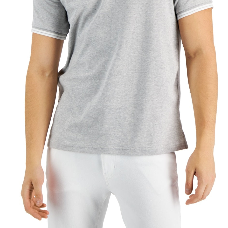 Camisa polo masculina Michael Kors Greenwich cinza tamanho grande