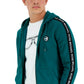 Moletom com capuz masculino Michael Kors com fita de logotipo verde, tamanho médio