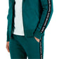 Moletom com capuz masculino Michael Kors com fita de logotipo verde, tamanho médio