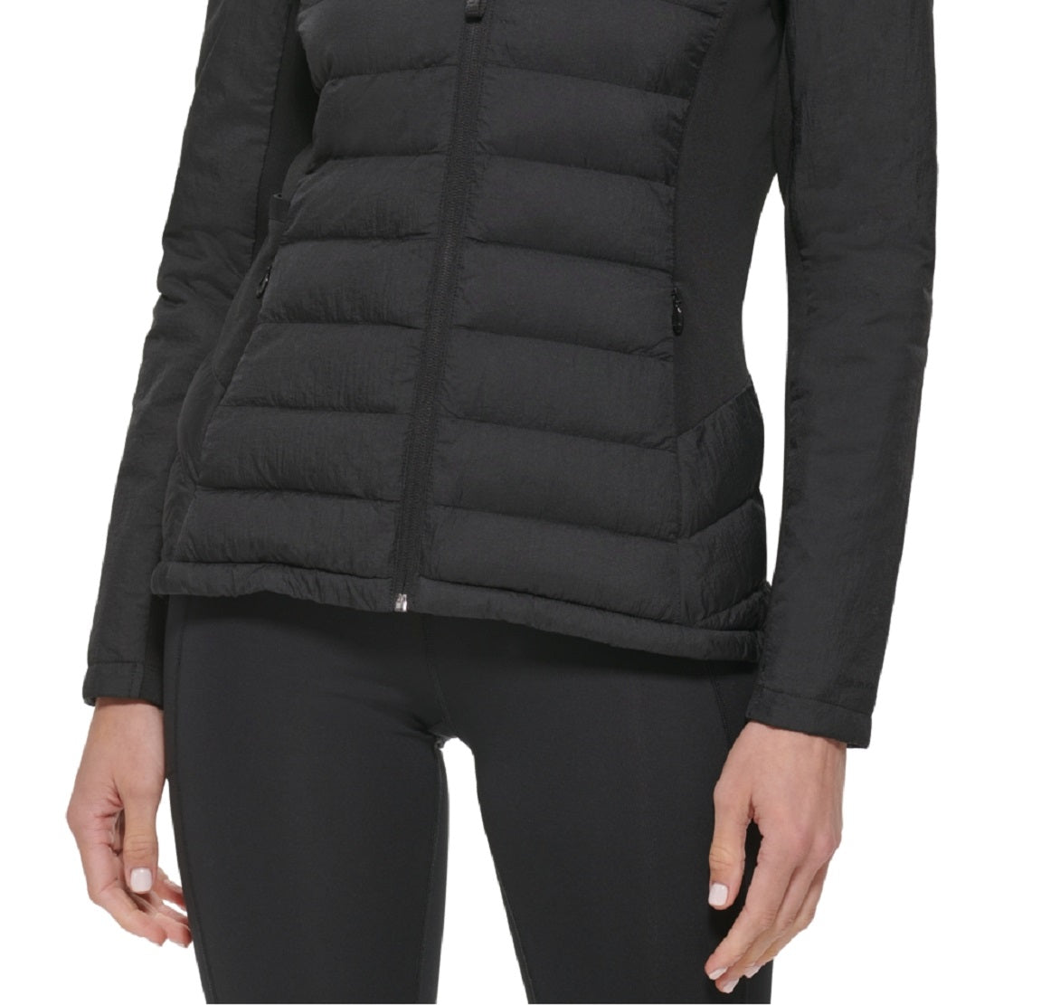 Casaco com capuz Calvin Klein feminino, preto, tamanho X-G