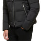 Jaqueta de motociclista Calvin Klein masculina elástica de peso médio, preta, tamanho grande