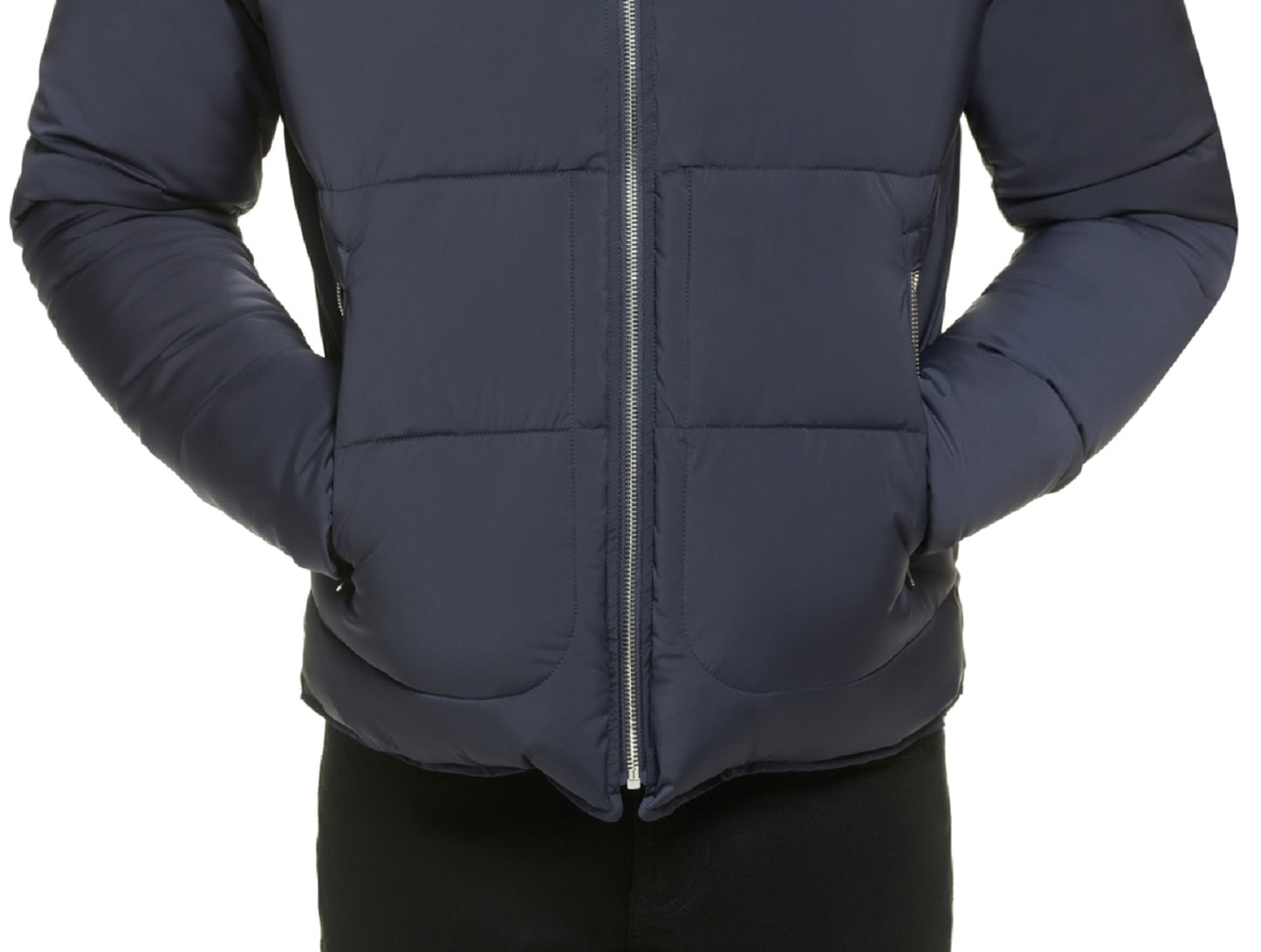 Jaqueta Masculina Calvin Klein Stretch Medium Weight Moto Azul Tamanho Médio