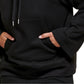 Calvin Klein Moletom com Capuz Raglan Oversized Feminino - Preto - Tamanho Grande