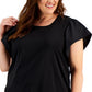 Blusa Calvin Klein Feminina Manga Flutter Preta Tamanho 3X
