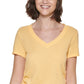 Blusa Calvin Klein Feminina Pregueada Amarela Tamanho Médio
