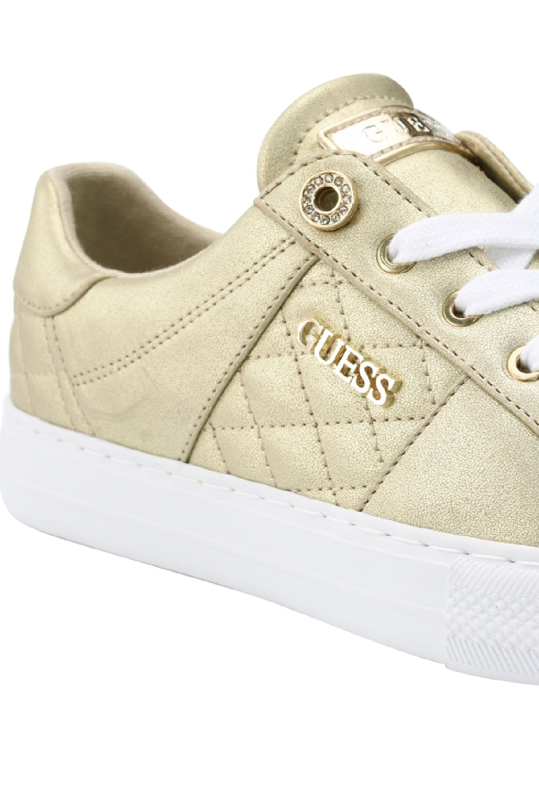 Tênis GUESS Loven Casual Feminino com Cadarço Amarelo Tamanho 5,5 M