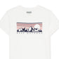 Camiseta feminina Bass Outdoor Shimmy Graphic, branca, tamanho X-S