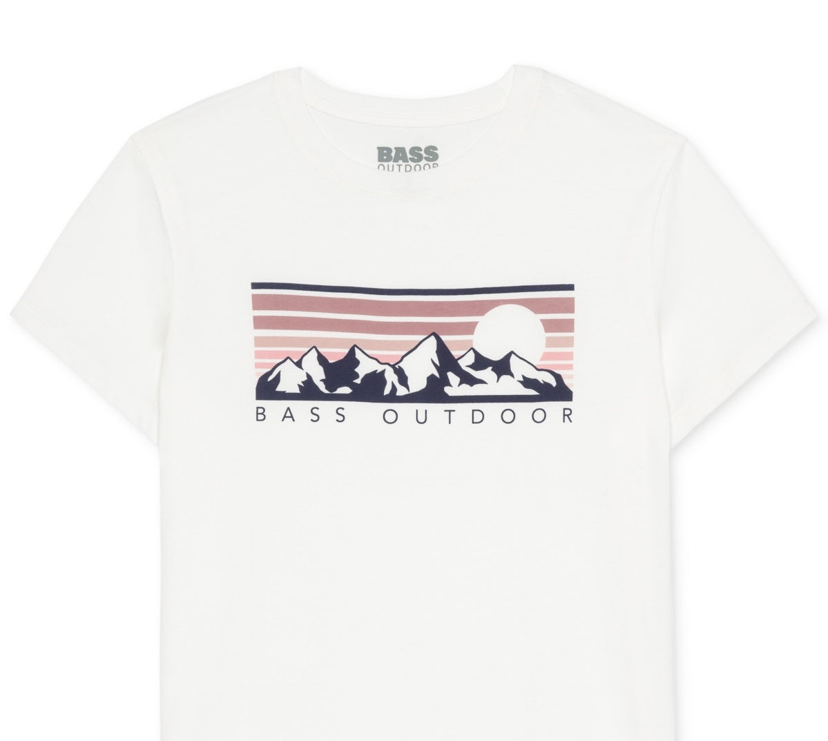 Camiseta feminina Bass Outdoor Shimmy Graphic, branca, tamanho X-S