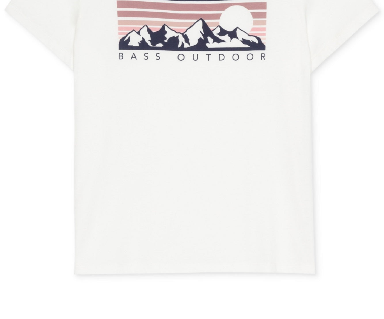 Camiseta feminina Bass Outdoor Shimmy Graphic, branca, tamanho X-S