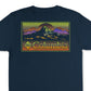Camiseta gráfica masculina Columbia azul tamanho pequeno