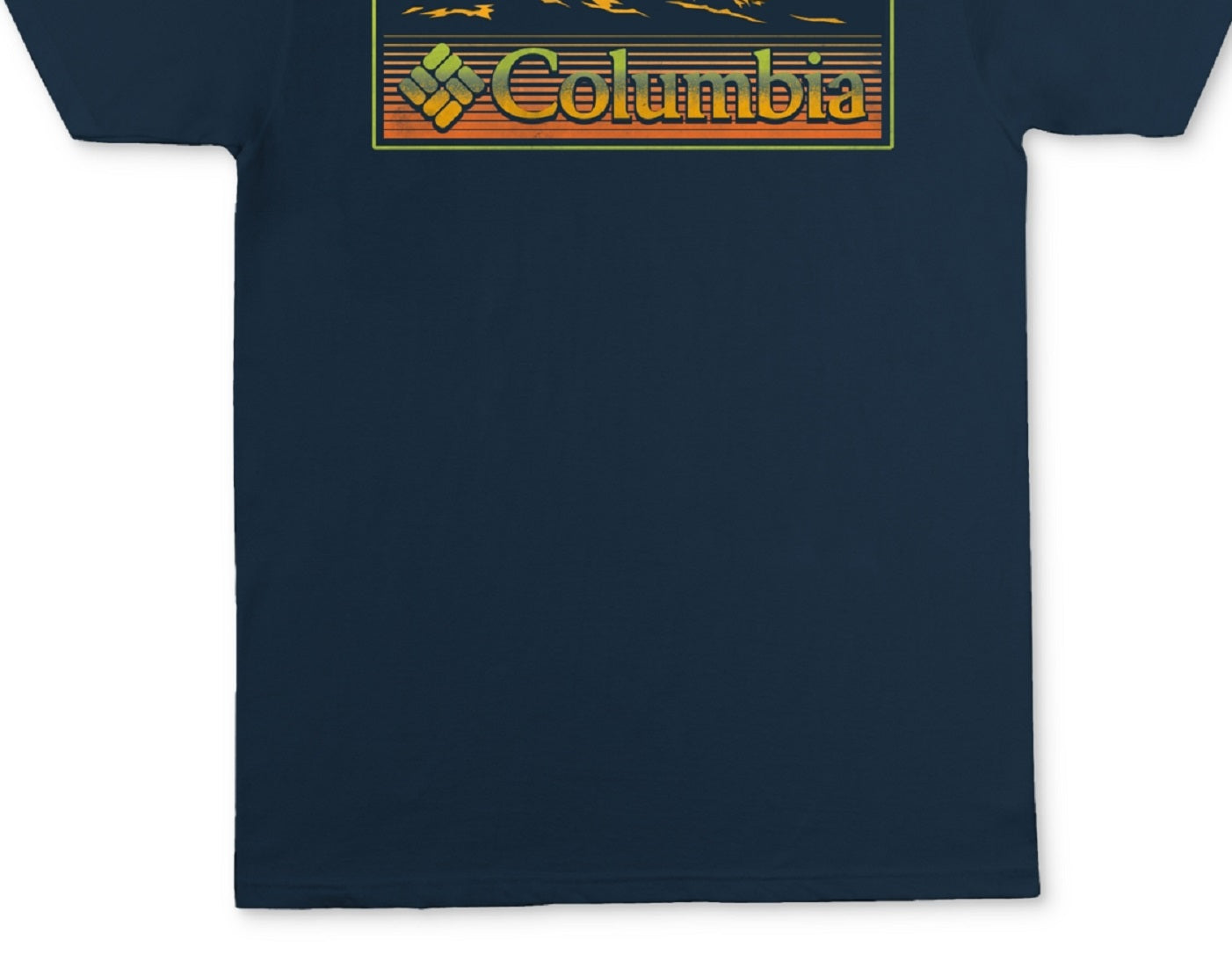 Camiseta gráfica masculina Columbia azul tamanho pequeno