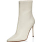 Botas de salto alto pontiagudas Aqua femininas, bege, tamanho 8,5 M