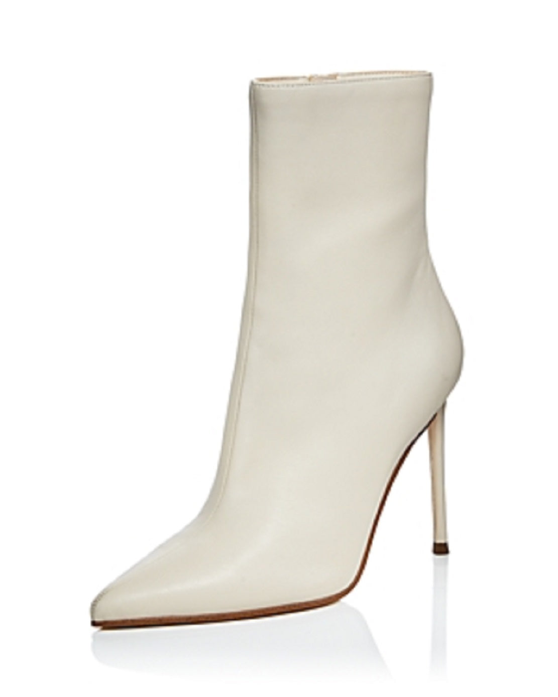 Botas de salto alto pontiagudas Aqua femininas, bege, tamanho 8,5 M