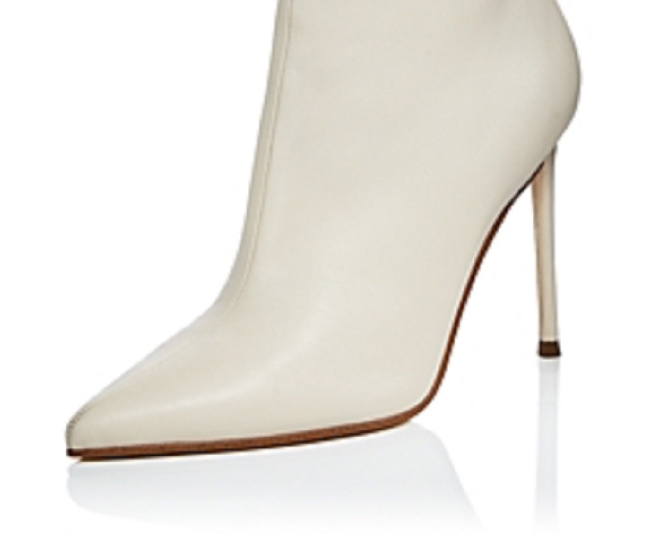 Botas de salto alto pontiagudas Aqua femininas, bege, tamanho 8,5 M