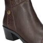 Botas femininas Easy Street Bean Ankle Boots Marrom Tamanho 6 M