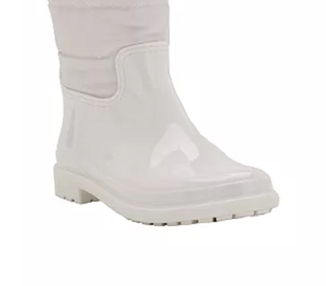 Calvin Klein Siston Pull On Lug Sole Logo Botas de Chuva para Clima Frio Brancas Tamanho 8 M