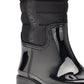 Calvin Klein Botas de Chuva Femininas com Logo e Solado em Couro Preto para Clima Frio, Tamanho 7 M