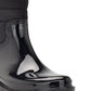 Calvin Klein Botas de Chuva Femininas com Logo e Solado em Couro Preto para Clima Frio, Tamanho 7 M