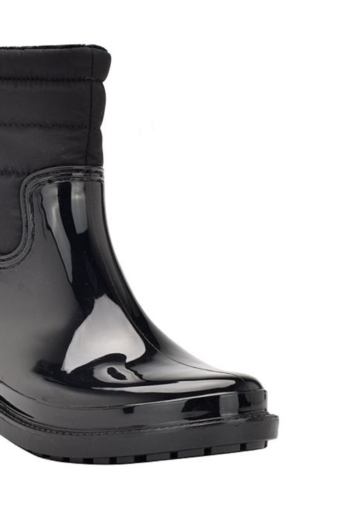 Calvin Klein Botas de Chuva Femininas com Logo e Solado em Couro Preto para Clima Frio, Tamanho 7 M