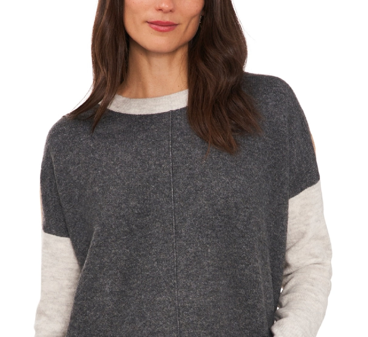 Suéter Vince Camuto Colorblock Feminino Cinza Tamanho P