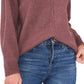 Suéter feminino Vince Camuto com costura aconchegante, roxo, tamanho extragrande