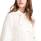 Blusa feminina CeCe com botões e laço, branca, tamanho X-G