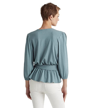 Blusa Peplum Ralph Lauren Feminina Azul Tamanho X-G
