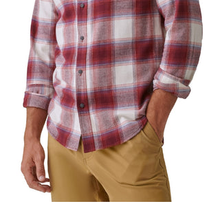 Camisa de flanela elástica Bass Outdoor Expedition masculina, roxa, tamanho XX-G