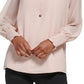 Blusa Calvin Klein Feminina Amarrada na Frente em Chiffon Camponesa Rosa Tamanho X-G