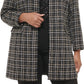 Jaqueta Calvin Klein Feminina Xadrez Tweed Topper Preta Tamanho 22W