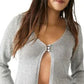 Cardigan Emmaline Metallic Feminino Free People Cinza Tamanho Médio