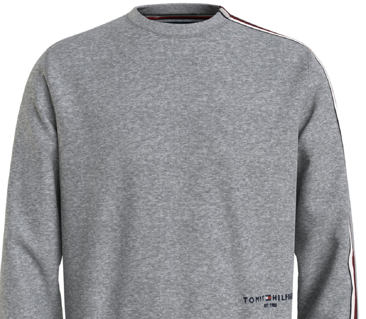 Tommy Hilfiger New Global Stripe Crewneck Sweatshirt Masculino Cinza Tamanho Médio