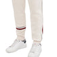 Calça de moletom masculina Tommy Hilfiger New Global Stripe Jogger marrom tamanho GG
