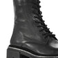 Botas femininas Aqua Aria com acabamento em strass, pretas, tamanho 9 M