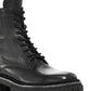 Botas femininas Aqua Aria com acabamento em strass, pretas, tamanho 9 M