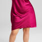 E agora este vestido feminino de cetim com decote em V, rosa, tamanho 2X