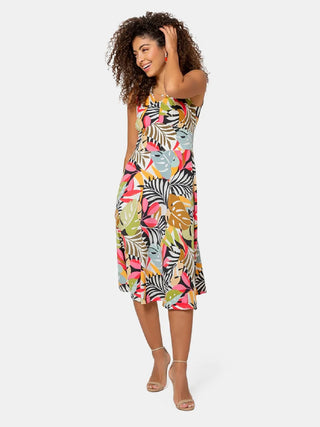 Vestido Leota Feminino Paradise Pop Rosemary Preto Tamanho XX-Grande