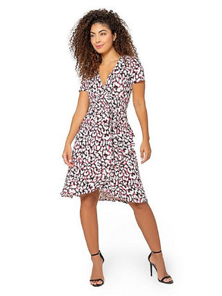 Vestido Brandy Feminino Leota em Leopardo com Pincelada de Frutas