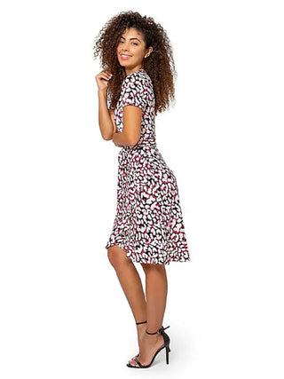 Vestido Brandy Feminino Leota em Leopardo com Pincelada de Frutas