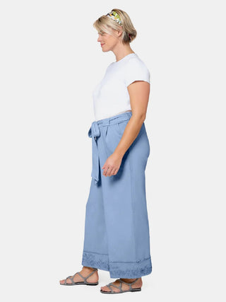 Vestido Lupita Culottes Leota Feminino em Azul Chambray 2XL Azul Lord &amp; Taylor Tamanho XXL